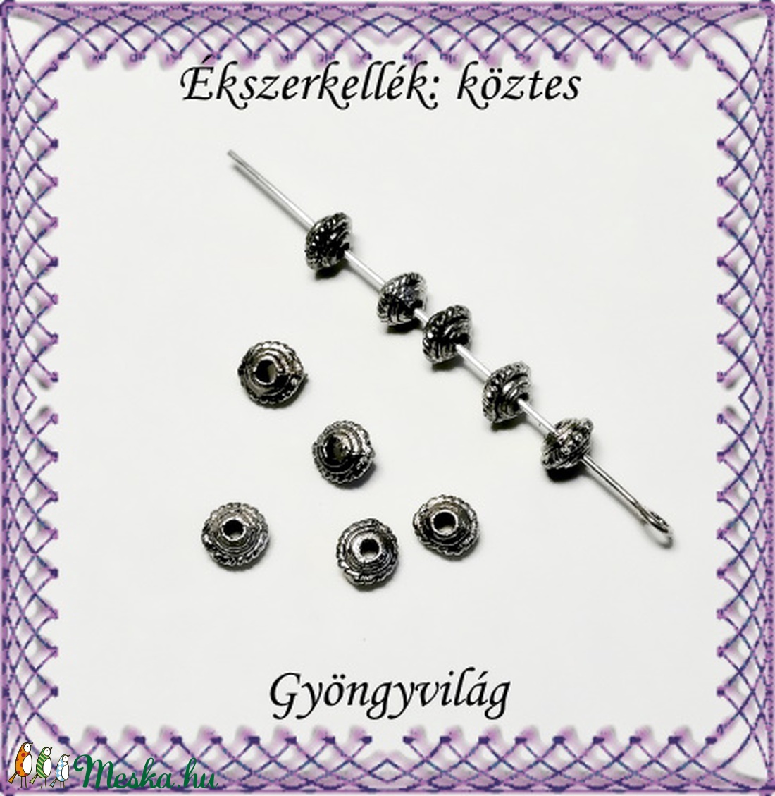 Ékszerkellék: köztes / díszítőelem / gyöngy BKÖ 1S 25 30db/csomag - kellékek & szerszámok - gyöngyfűzés kellékek - fém köztesek - Meska.hu Ékszerkellék: köztes / díszítőelem / gyöngy BKÖ 1S 25 30db/csomag - kellékek & szerszámok - gyöngyfűzés kellékek - fém köztesek - Meska.hu
