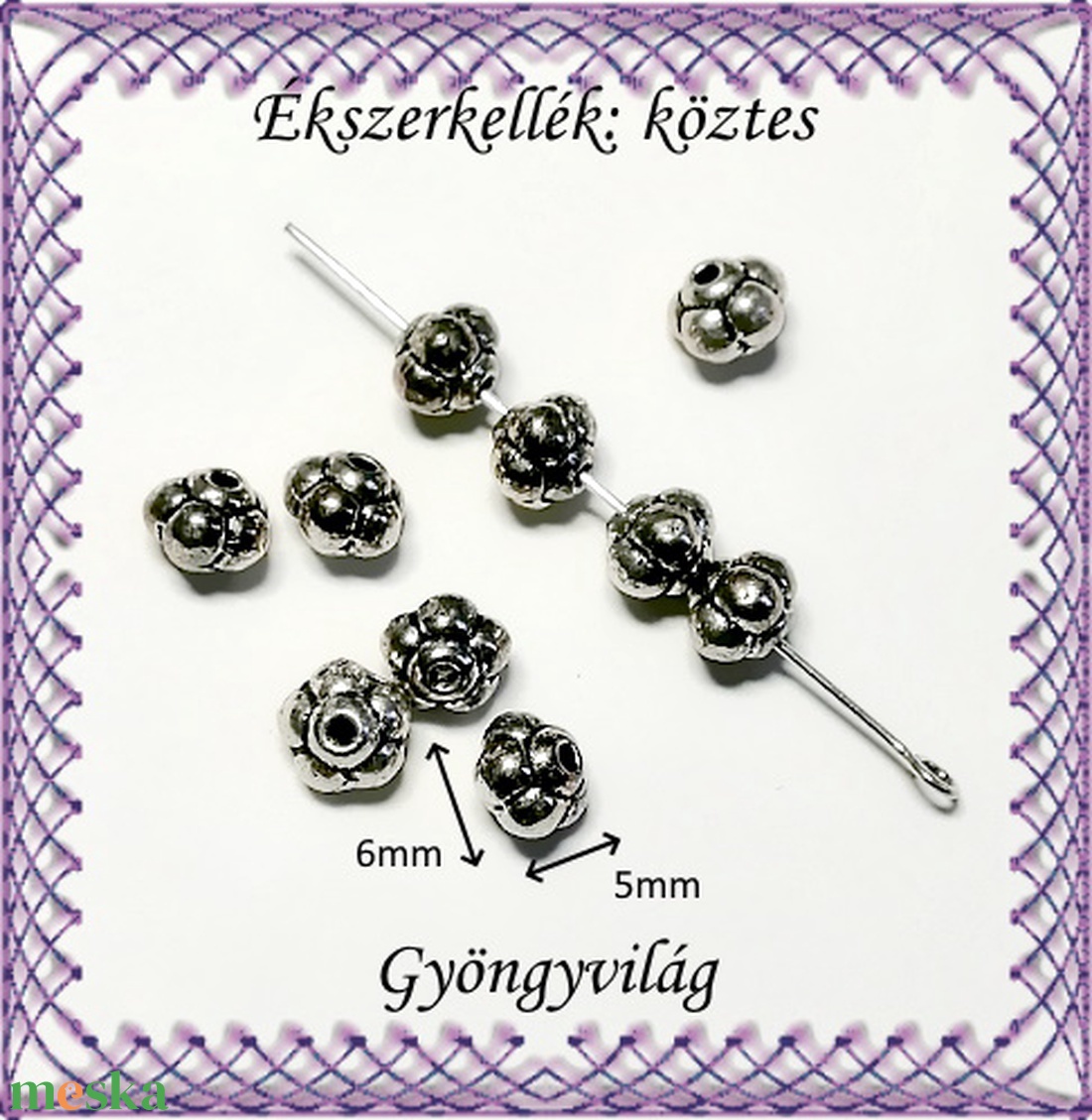 Ékszerkellék: köztes / díszítőelem / gyöngy BKÖ 1S 28 20db/csomag - kellékek & szerszámok - gyöngyfűzés kellékek - fém köztesek - Meska.hu Ékszerkellék: köztes / díszítőelem / gyöngy BKÖ 1S 28 20db/csomag - kellékek & szerszámok - gyöngyfűzés kellékek - fém köztesek - Meska.hu