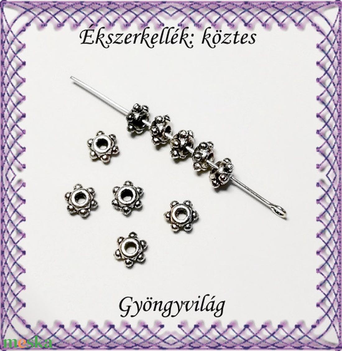 Ékszerkellék: köztes / díszítőelem / gyöngy BKÖ 1S 20-4e 40db/csomag - kellékek & szerszámok - gyöngyfűzés kellékek - fém köztesek - Meska.hu Ékszerkellék: köztes / díszítőelem / gyöngy BKÖ 1S 20-4e 40db/csomag - kellékek & szerszámok - gyöngyfűzés kellékek - fém köztesek - Meska.hu