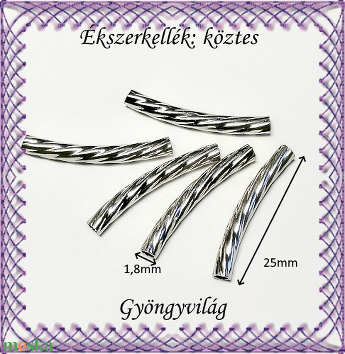 Ékszerkellék: köztes / díszítőelem / gyöngy BKÖ 1S 31-25x1,8r 10db/csomag - kellékek & szerszámok - gyöngyfűzés kellékek - fém köztesek - Meska.hu Ékszerkellék: köztes / díszítőelem / gyöngy BKÖ 1S 31-25x1,8r 10db/csomag - kellékek & szerszámok - gyöngyfűzés kellékek - fém köztesek - Meska.hu