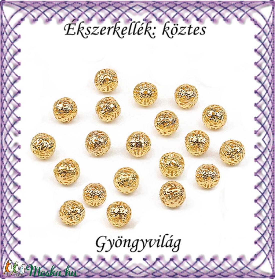 Ékszerkellék: köztes / díszítőelem / gyöngy BKÖ 1S 32-4a 30db/csomag - kellékek & szerszámok - gyöngyfűzés kellékek - fém köztesek - Meska.hu Ékszerkellék: köztes / díszítőelem / gyöngy BKÖ 1S 32-4a 30db/csomag - kellékek & szerszámok - gyöngyfűzés kellékek - fém köztesek - Meska.hu