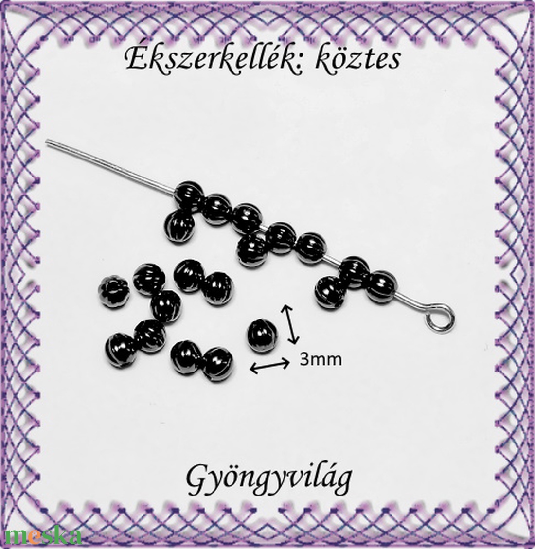Ékszerkellék: köztes / díszítőelem / gyöngy BKÖ 1S 16-3f 40db/csomag - kellékek & szerszámok - gyöngyfűzés kellékek - fém köztesek - Meska.hu Ékszerkellék: köztes / díszítőelem / gyöngy BKÖ 1S 16-3f 40db/csomag - kellékek & szerszámok - gyöngyfűzés kellékek - fém köztesek - Meska.hu