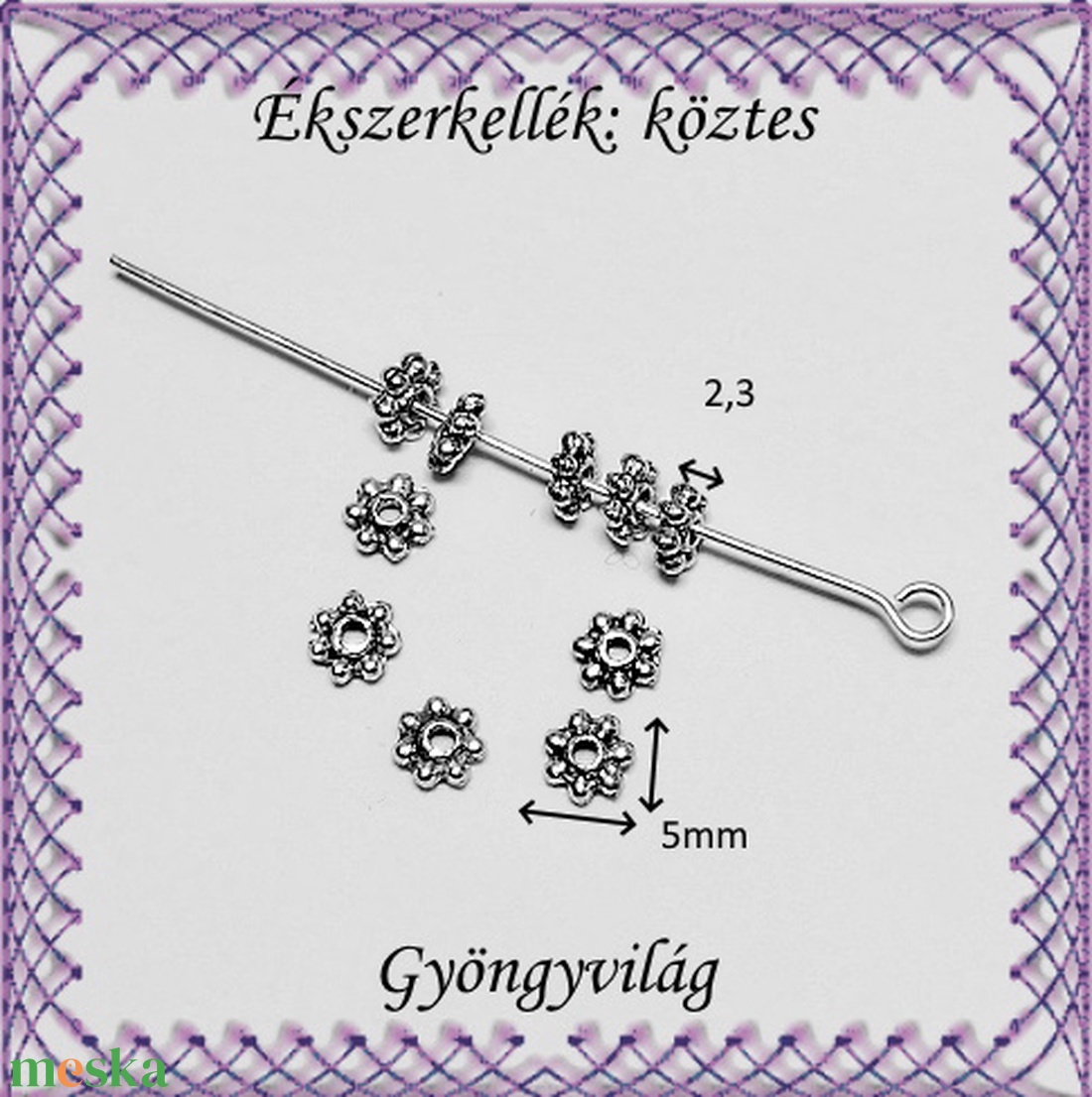 Ékszerkellék: köztes / díszítőelem / gyöngy BKÖ 1S 20-5e 30db/csomag - gyöngy, ékszerkellék - fém köztesek - Meska.hu Ékszerkellék: köztes / díszítőelem / gyöngy BKÖ 1S 20-5e 30db/csomag - gyöngy, ékszerkellék - fém köztesek - Meska.hu