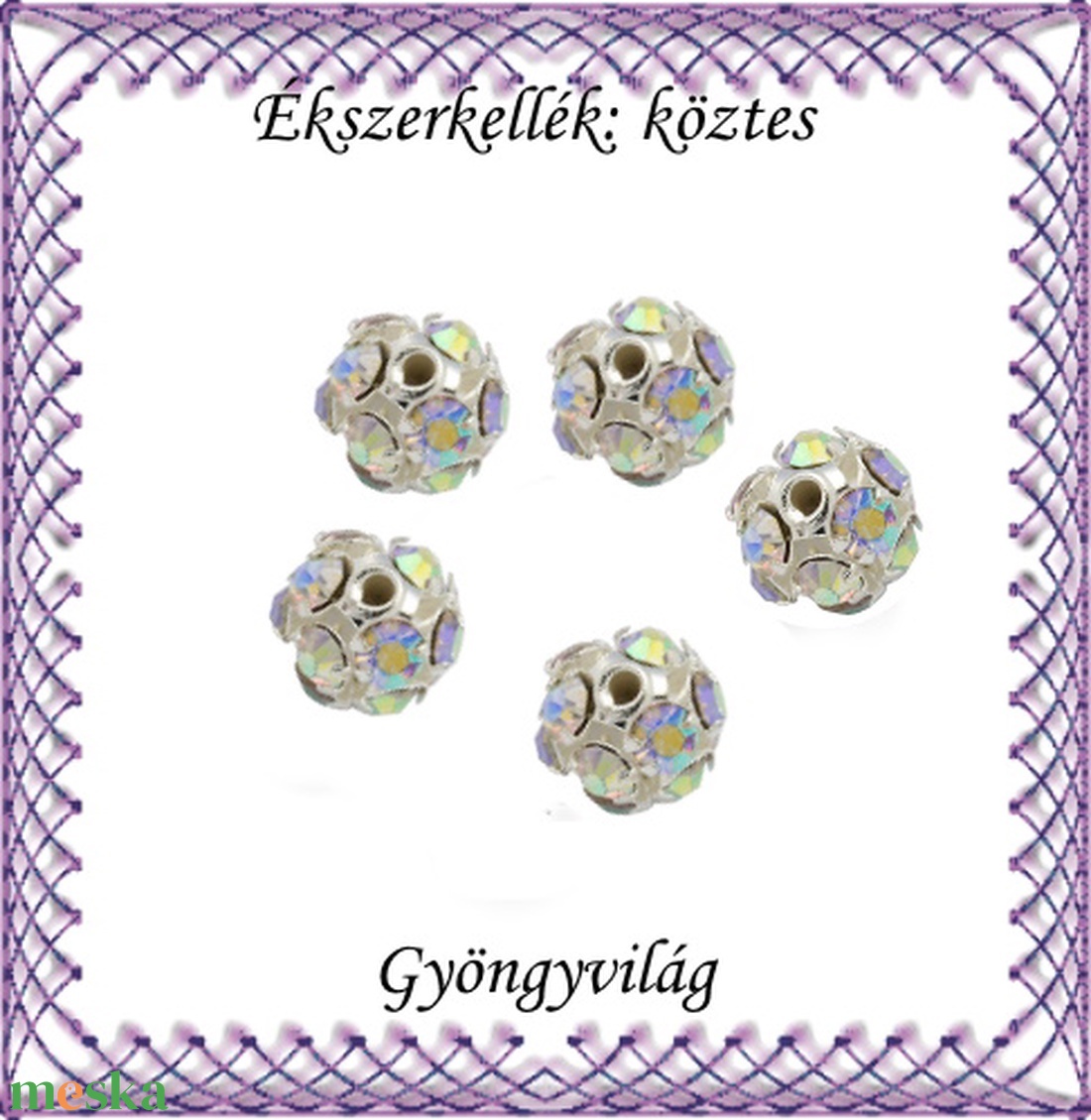 Ékszerkellék: köztes / díszítőelem / gyöngy BKÖ 1S 36-6e crystal ab 5db/csomag - kellékek & szerszámok - gyöngyfűzés kellékek - fém köztesek - Meska.hu Ékszerkellék: köztes / díszítőelem / gyöngy BKÖ 1S 36-6e crystal ab 5db/csomag - kellékek & szerszámok - gyöngyfűzés kellékek - fém köztesek - Meska.hu