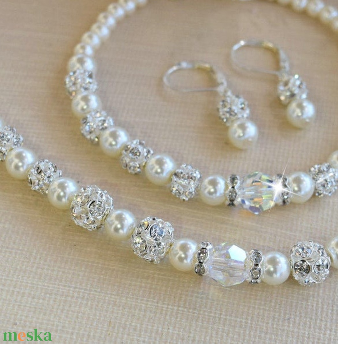 Ékszerkellék: köztes / díszítőelem / gyöngy BKÖ 1S 36-8a crystal  4db/csomag - kellékek & szerszámok - gyöngyfűzés kellékek - fém köztesek - Meska.hu