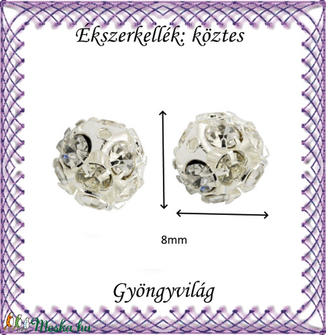 Ékszerkellék: köztes / díszítőelem / gyöngy BKÖ 1S 36-8e clear 4db/csomag - kellékek & szerszámok - gyöngyfűzés kellékek - fém köztesek - Meska.hu Ékszerkellék: köztes / díszítőelem / gyöngy BKÖ 1S 36-8e clear 4db/csomag - kellékek & szerszámok - gyöngyfűzés kellékek - fém köztesek - Meska.hu