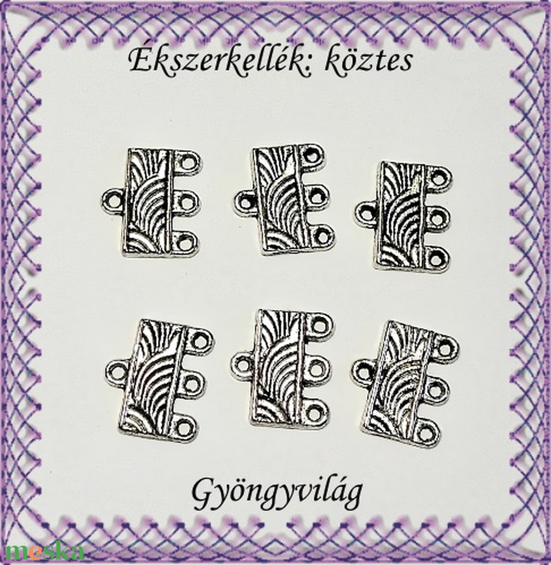 Ékszerkellék: köztes / díszítőelem / gyöngy BKÖ 3S 08 12db/csomag - kellékek & szerszámok - gyöngyfűzés kellékek - fém köztesek - Meska.hu Ékszerkellék: köztes / díszítőelem / gyöngy BKÖ 3S 08 12db/csomag - kellékek & szerszámok - gyöngyfűzés kellékek - fém köztesek - Meska.hu