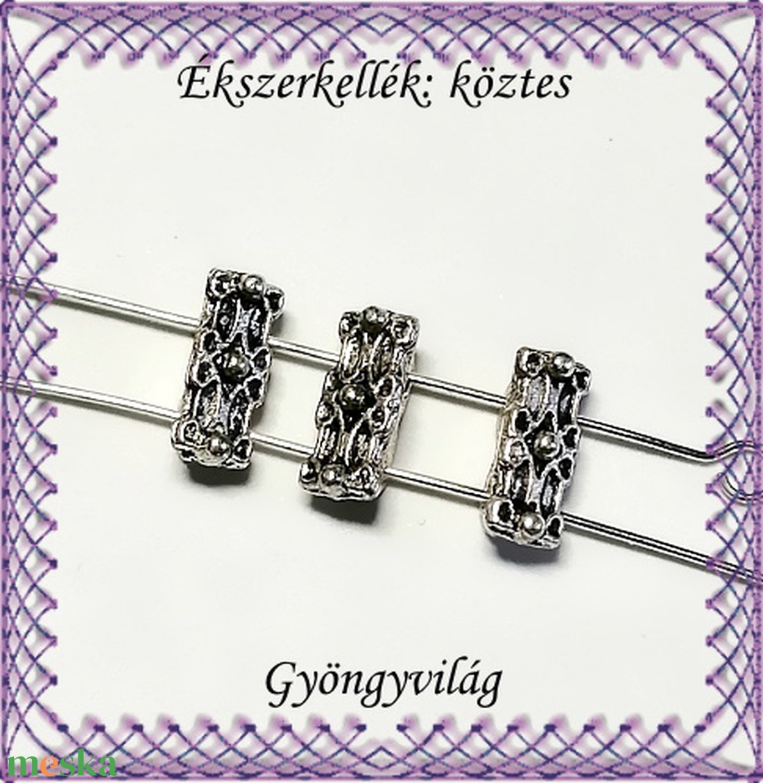 Ékszerkellék: köztes / díszítőelem / gyöngy BKÖ 2S 03 8db/csomag - kellékek & szerszámok - gyöngyfűzés kellékek - fém köztesek - Meska.hu Ékszerkellék: köztes / díszítőelem / gyöngy BKÖ 2S 03 8db/csomag - kellékek & szerszámok - gyöngyfűzés kellékek - fém köztesek - Meska.hu