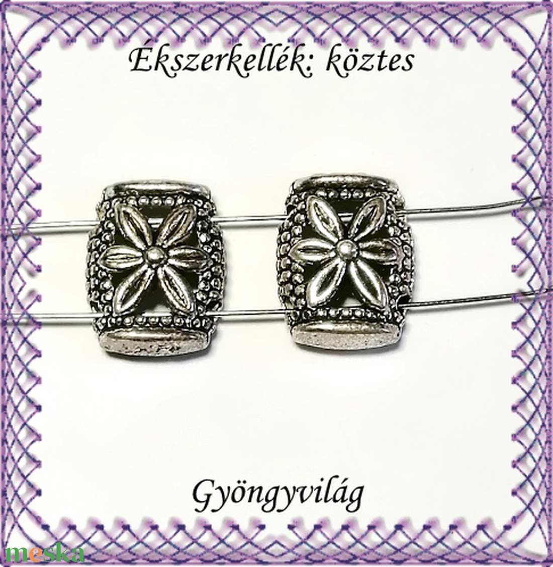Ékszerkellék: köztes / díszítőelem / gyöngy BKÖ 2S 04 6db/csomag - gyöngy, ékszerkellék - fém köztesek - Meska.hu Ékszerkellék: köztes / díszítőelem / gyöngy BKÖ 2S 04 6db/csomag - gyöngy, ékszerkellék - fém köztesek - Meska.hu
