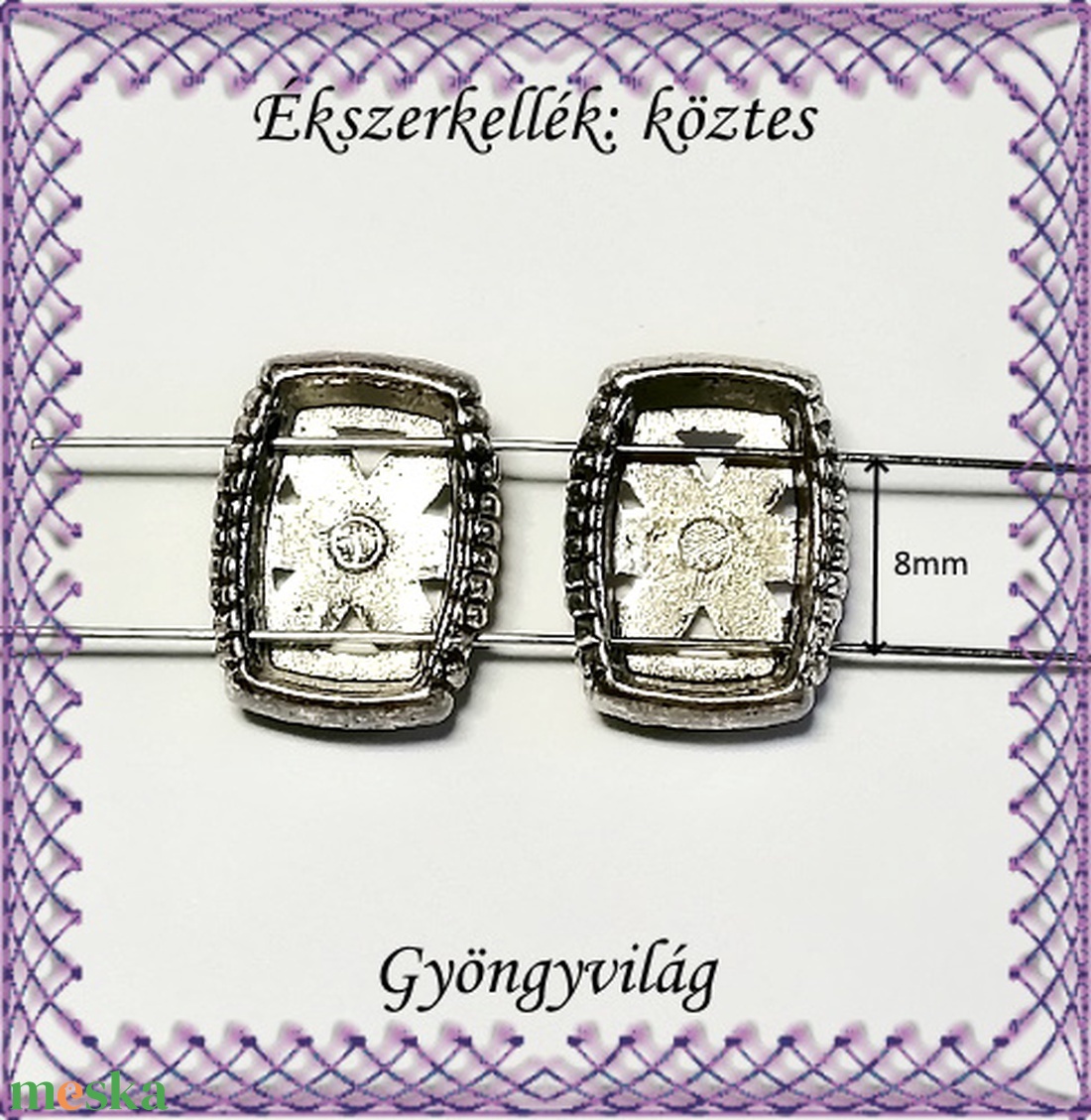 Ékszerkellék: köztes / díszítőelem / gyöngy BKÖ 2S 04 6db/csomag - gyöngy, ékszerkellék - fém köztesek - Meska.hu Ékszerkellék: köztes / díszítőelem / gyöngy BKÖ 2S 04 6db/csomag - gyöngy, ékszerkellék - fém köztesek - Meska.hu