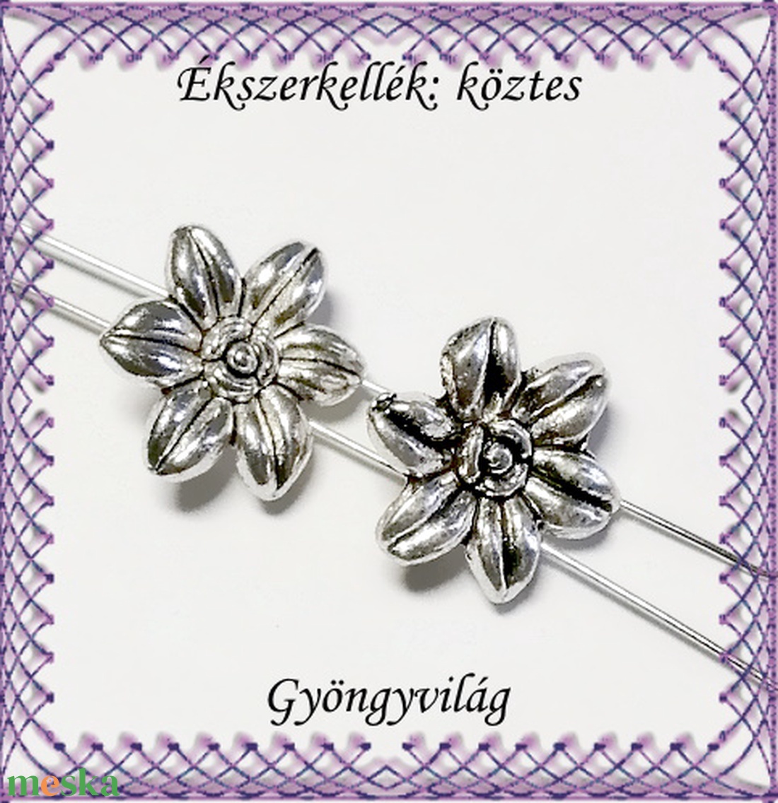 Ékszerkellék: köztes / díszítőelem / gyöngy BKÖ 2S 05 4db/csomag - kellékek & szerszámok - gyöngyfűzés kellékek - fém köztesek - Meska.hu Ékszerkellék: köztes / díszítőelem / gyöngy BKÖ 2S 05 4db/csomag - kellékek & szerszámok - gyöngyfűzés kellékek - fém köztesek - Meska.hu