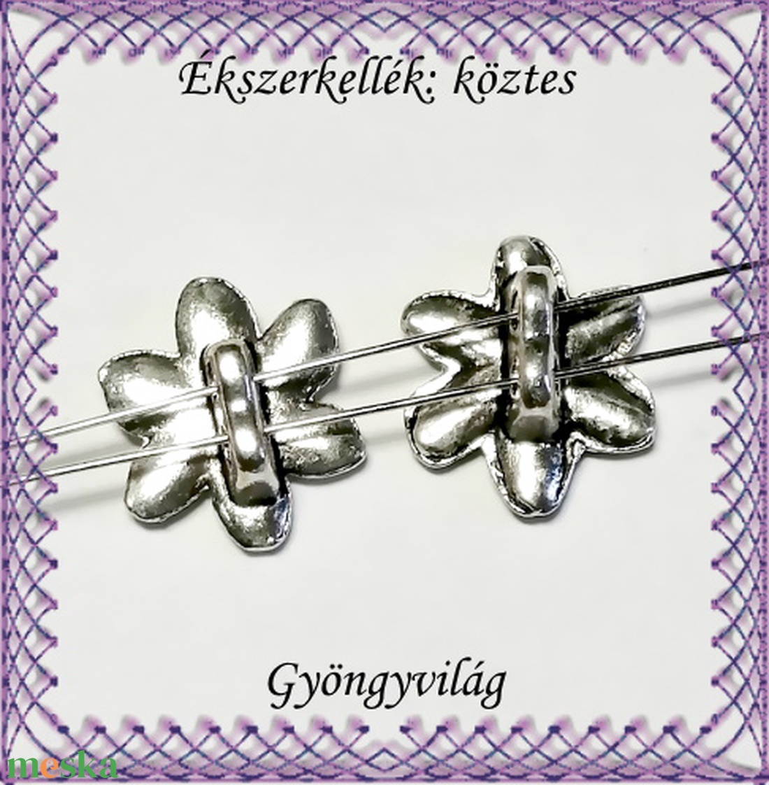 Ékszerkellék: köztes / díszítőelem / gyöngy BKÖ 2S 05 4db/csomag - kellékek & szerszámok - gyöngyfűzés kellékek - fém köztesek - Meska.hu Ékszerkellék: köztes / díszítőelem / gyöngy BKÖ 2S 05 4db/csomag - kellékek & szerszámok - gyöngyfűzés kellékek - fém köztesek - Meska.hu