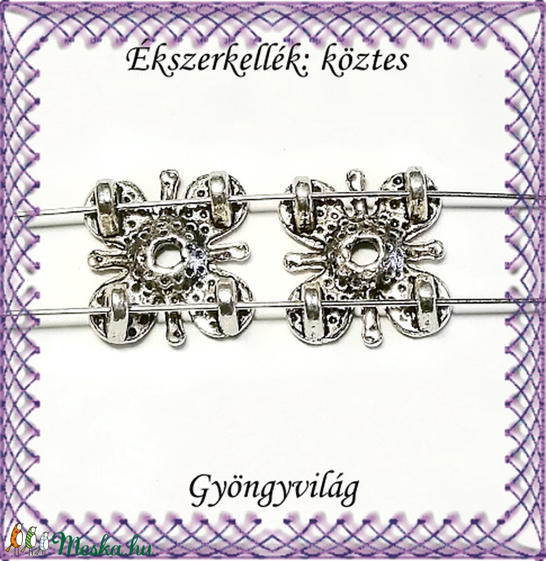 Ékszerkellék: köztes / díszítőelem / gyöngy BKÖ 2S 06 5db/csomag - kellékek & szerszámok - gyöngyfűzés kellékek - fém köztesek - Meska.hu Ékszerkellék: köztes / díszítőelem / gyöngy BKÖ 2S 06 5db/csomag - kellékek & szerszámok - gyöngyfűzés kellékek - fém köztesek - Meska.hu