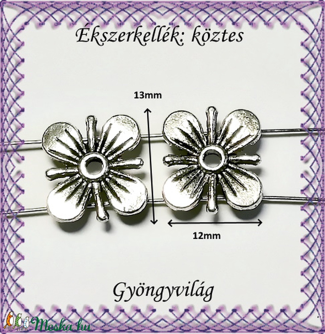 Ékszerkellék: köztes / díszítőelem / gyöngy BKÖ 2S 06 5db/csomag - kellékek & szerszámok - gyöngyfűzés kellékek - fém köztesek - Meska.hu Ékszerkellék: köztes / díszítőelem / gyöngy BKÖ 2S 06 5db/csomag - kellékek & szerszámok - gyöngyfűzés kellékek - fém köztesek - Meska.hu