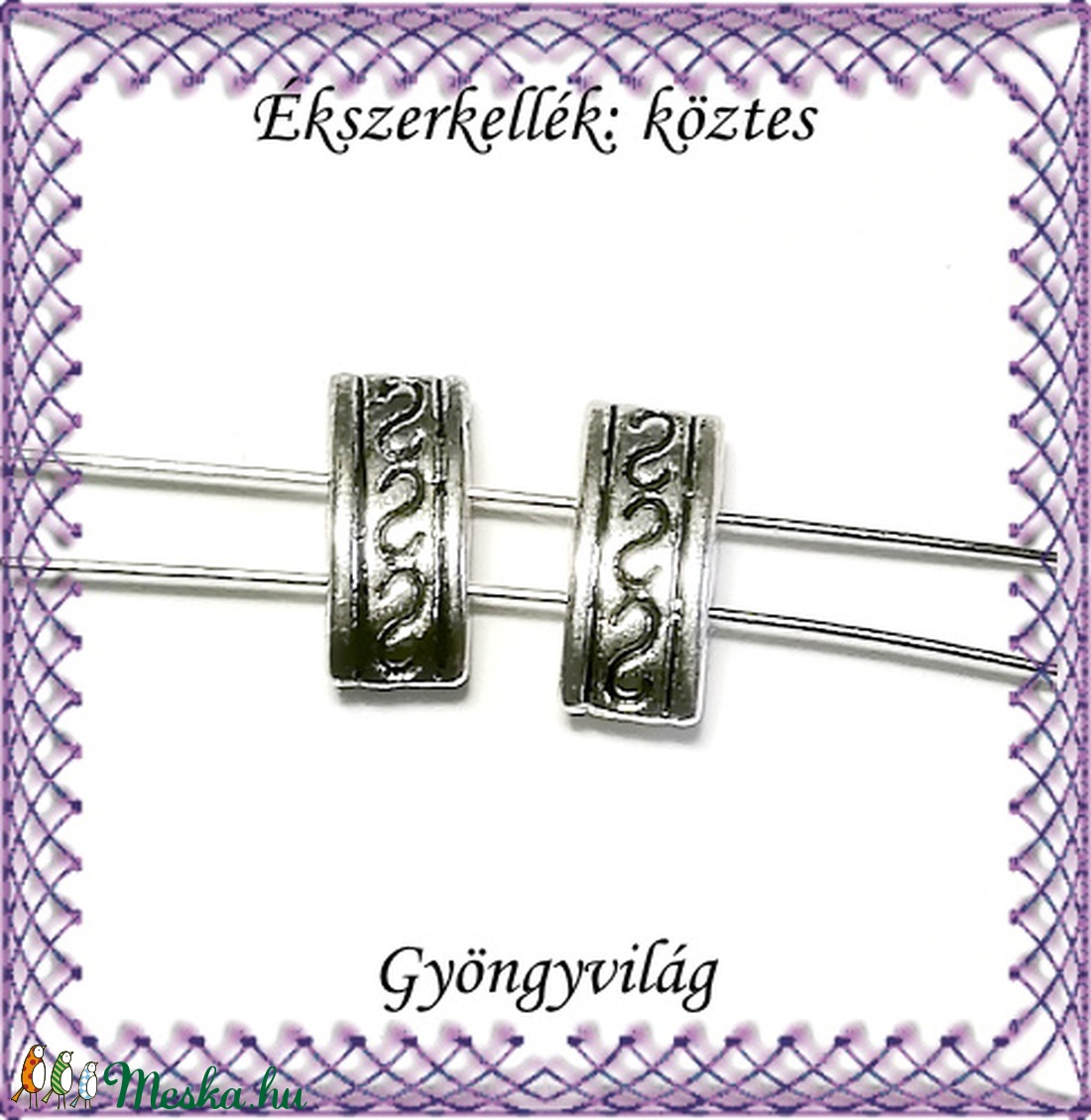 Ékszerkellék: köztes / díszítőelem / gyöngy BKÖ 2S 07e 9,5x4 8db - kellékek & szerszámok - gyöngyfűzés kellékek - fém köztesek - Meska.hu Ékszerkellék: köztes / díszítőelem / gyöngy BKÖ 2S 07e 9,5x4 8db - kellékek & szerszámok - gyöngyfűzés kellékek - fém köztesek - Meska.hu