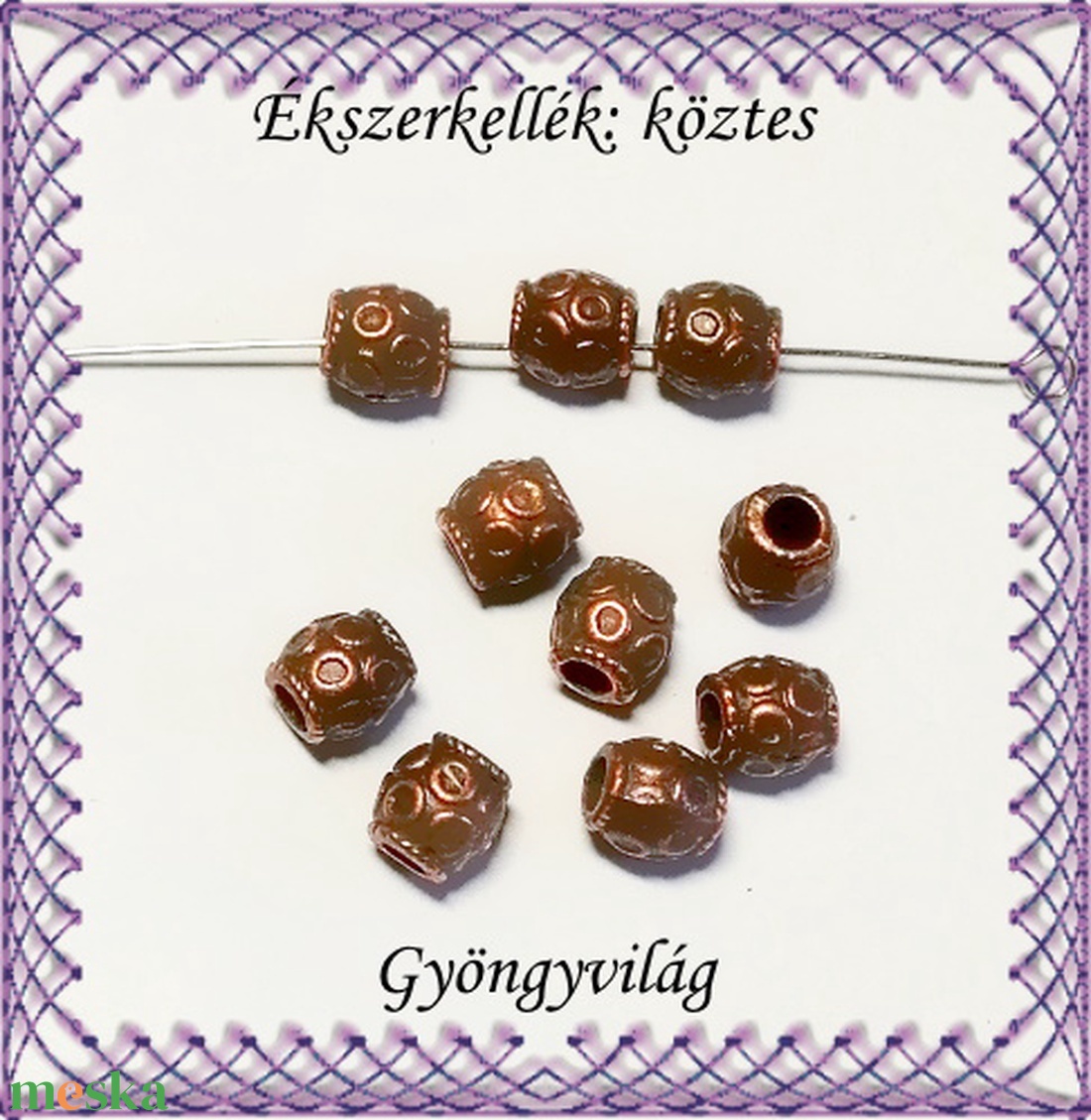 Ékszerkellék: köztes / díszítőelem / gyöngy BKÖ 1S 38vb 15db - gyöngy, ékszerkellék - fém köztesek - Meska.hu Ékszerkellék: köztes / díszítőelem / gyöngy BKÖ 1S 38vb 15db - gyöngy, ékszerkellék - fém köztesek - Meska.hu