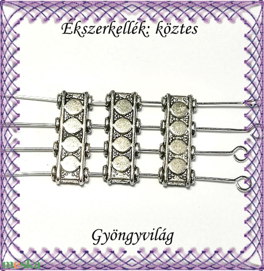 Ékszerkellék: köztes / díszítőelem / gyöngy BKÖ 4S 2e 10db - gyöngy, ékszerkellék - fém köztesek - Meska.hu Ékszerkellék: köztes / díszítőelem / gyöngy BKÖ 4S 2e 10db - gyöngy, ékszerkellék - fém köztesek - Meska.hu