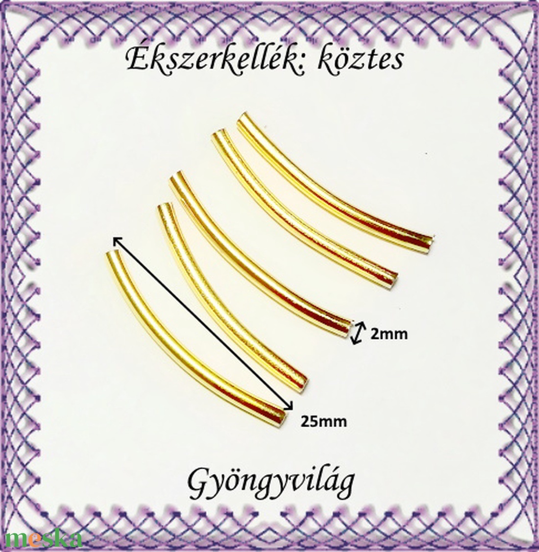 Ékszerkellék: köztes / díszítőelem / gyöngy BKÖ 1S 30-25x2a 15db/csomag - gyöngy, ékszerkellék - fém köztesek - Meska.hu Ékszerkellék: köztes / díszítőelem / gyöngy BKÖ 1S 30-25x2a 15db/csomag - gyöngy, ékszerkellék - fém köztesek - Meska.hu