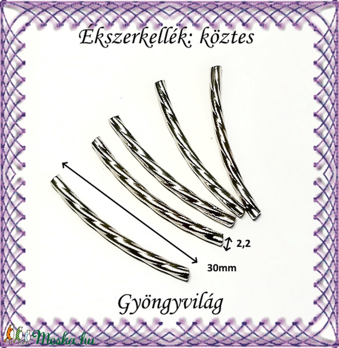 Ékszerkellék: köztes / díszítőelem / gyöngy BKÖ 1S 31-30x2,2r 7db/csomag - gyöngy, ékszerkellék - fém köztesek - Meska.hu Ékszerkellék: köztes / díszítőelem / gyöngy BKÖ 1S 31-30x2,2r 7db/csomag - gyöngy, ékszerkellék - fém köztesek - Meska.hu