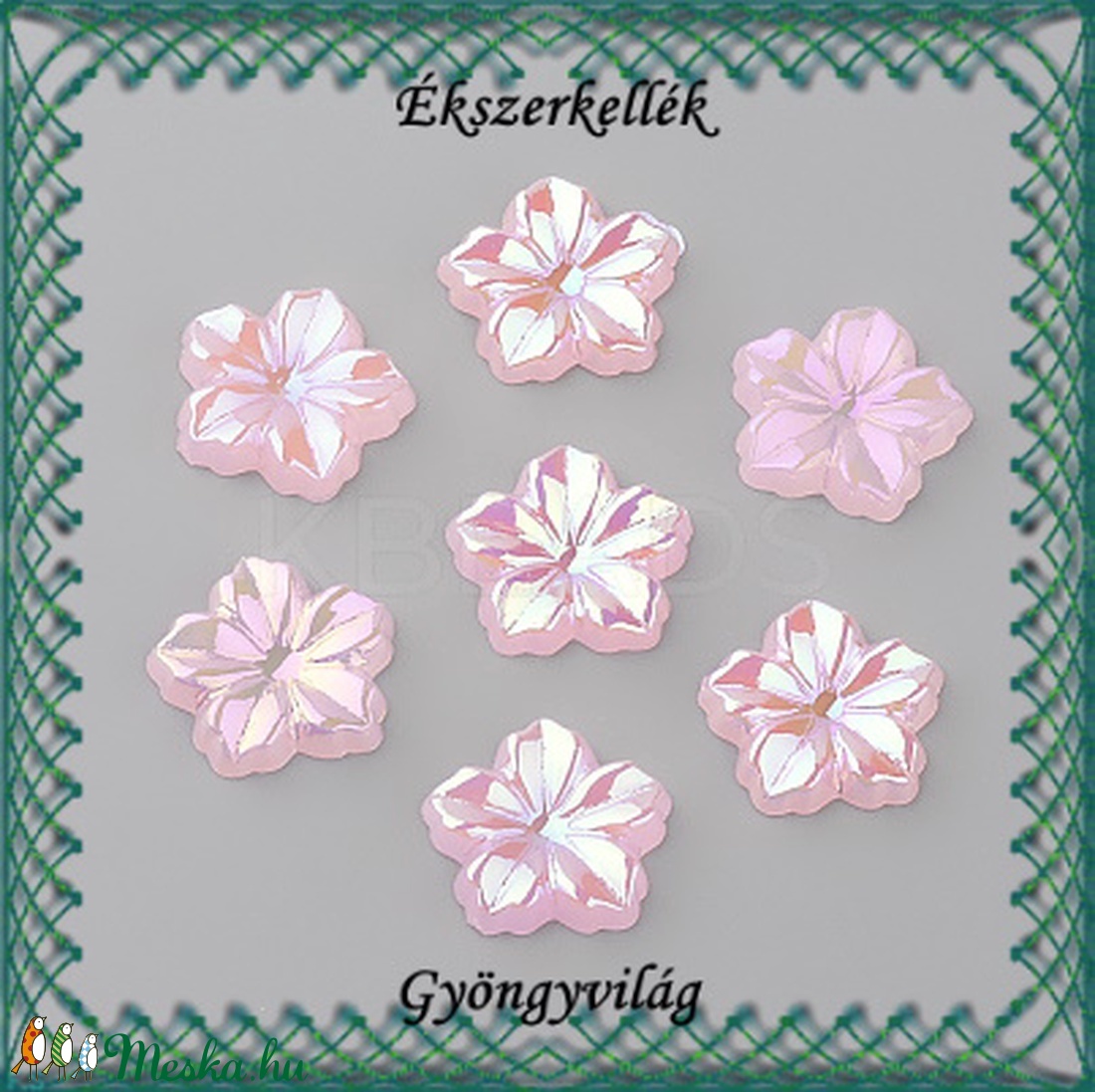 Ékszerkellék: akril virág GYA-TV01 400db - kellékek & szerszámok - gyöngyfűzés kellékek - üveggyöngy - Meska.hu Ékszerkellék: akril virág GYA-TV01 400db - kellékek & szerszámok - gyöngyfűzés kellékek - üveggyöngy - Meska.hu