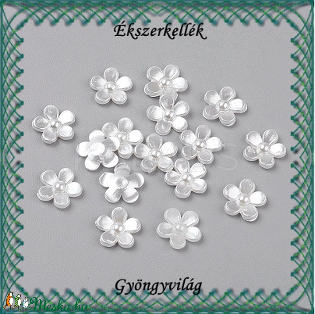 Ékszerkellék: akril virág GYA-TV02 25db - gyöngy, ékszerkellék - üveggyöngy - Meska.hu Ékszerkellék: akril virág GYA-TV02 25db - gyöngy, ékszerkellék - üveggyöngy - Meska.hu