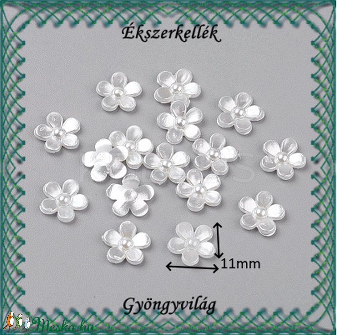 Ékszerkellék: akril virág GYA-TV02 25db - gyöngy, ékszerkellék - üveggyöngy - Meska.hu Ékszerkellék: akril virág GYA-TV02 25db - gyöngy, ékszerkellék - üveggyöngy - Meska.hu