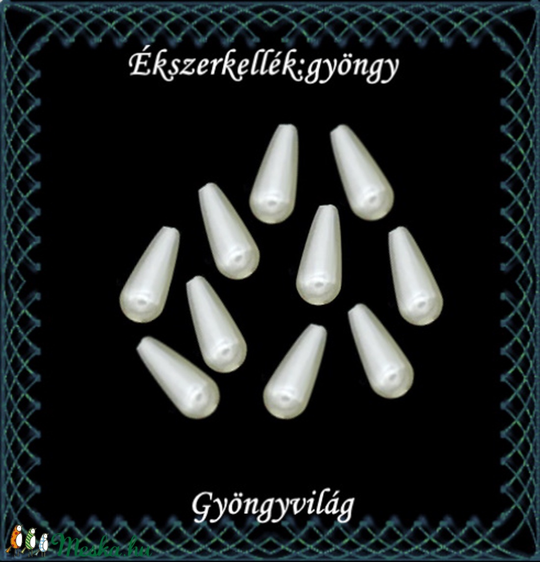 Ékszerkellék: akril gyöngy/csepp, GYA CSF6x14 Ivory (tört fehér) - kellékek & szerszámok - gyöngyfűzés kellékek - műanyag gyöngy - Meska.hu Ékszerkellék: akril gyöngy/csepp, GYA CSF6x14 Ivory (tört fehér) - kellékek & szerszámok - gyöngyfűzés kellékek - műanyag gyöngy - Meska.hu