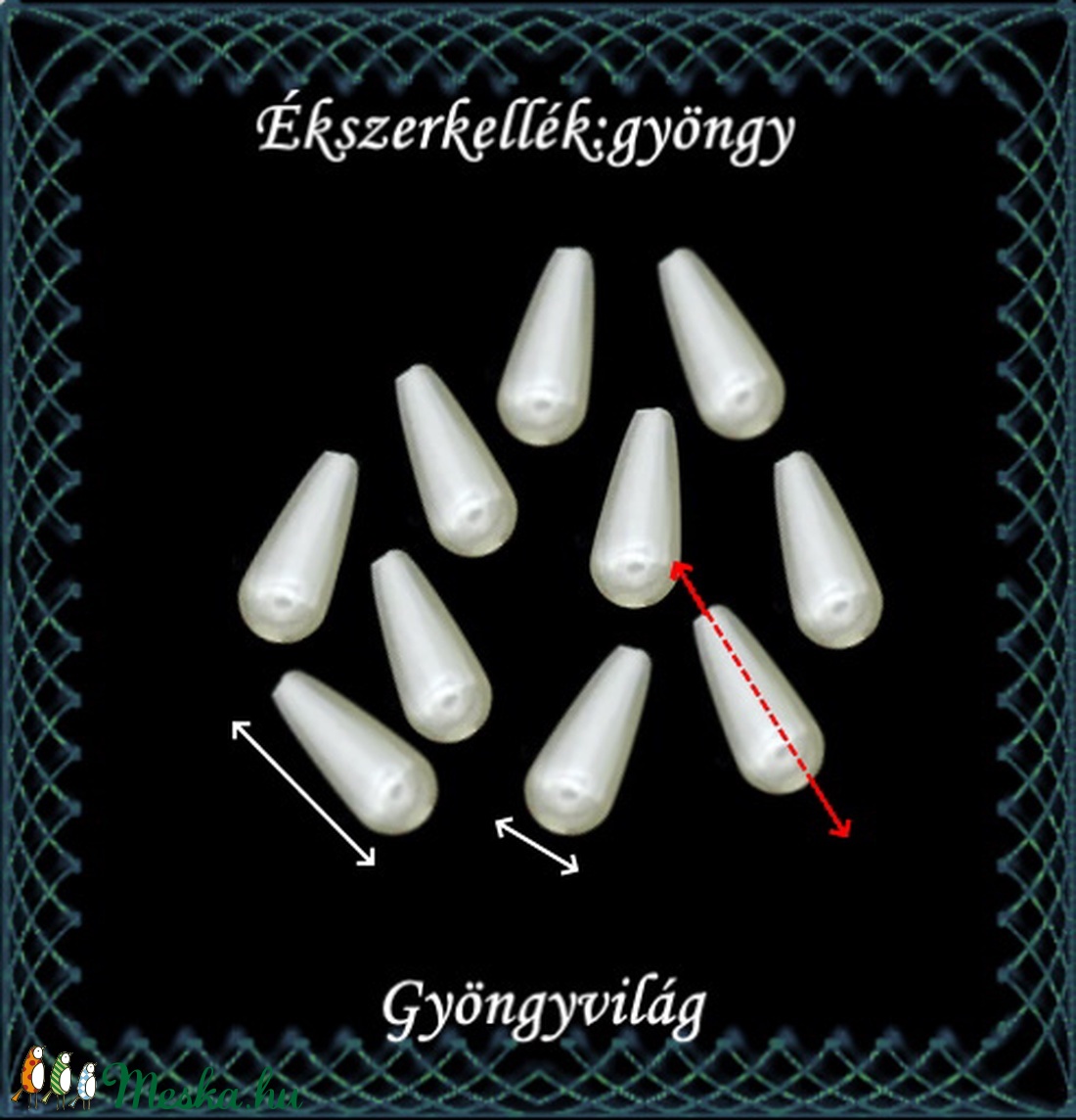 Ékszerkellék: akril gyöngy/csepp, GYA CSF6x14 Ivory (tört fehér) - kellékek & szerszámok - gyöngyfűzés kellékek - műanyag gyöngy - Meska.hu Ékszerkellék: akril gyöngy/csepp, GYA CSF6x14 Ivory (tört fehér) - kellékek & szerszámok - gyöngyfűzés kellékek - műanyag gyöngy - Meska.hu