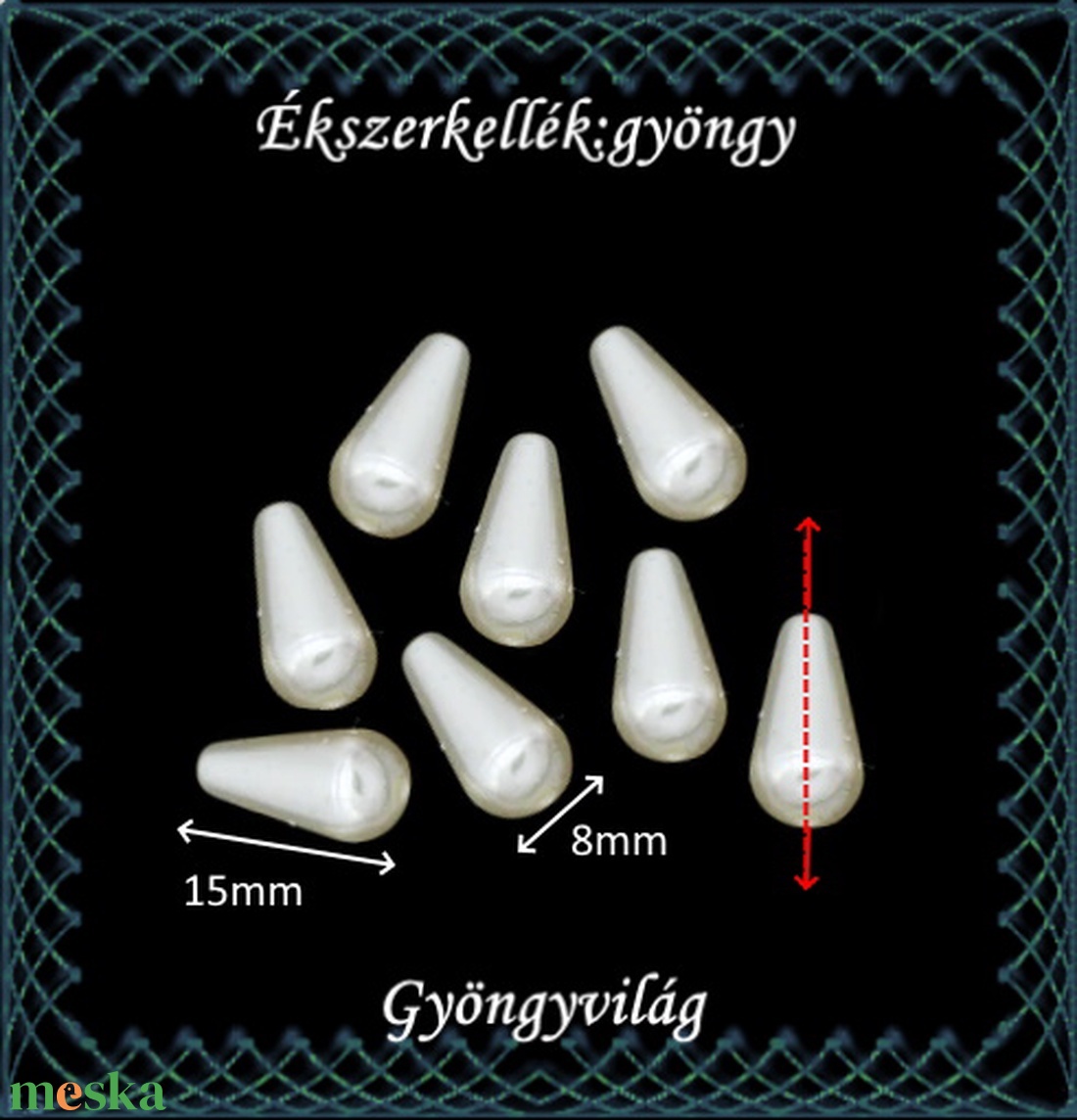 Ékszerkellék: akril gyöngy/csepp, GYA CSF8x15 Ivory (tört fehér) 16db/csomag - kellékek & szerszámok - gyöngyfűzés kellékek - műanyag gyöngy - Meska.hu Ékszerkellék: akril gyöngy/csepp, GYA CSF8x15 Ivory (tört fehér) 16db/csomag - kellékek & szerszámok - gyöngyfűzés kellékek - műanyag gyöngy - Meska.hu