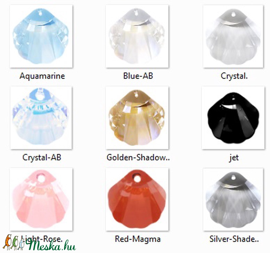 Ékszerkellék: Swarovski kagyló 16mm-es több színben - gyöngy, ékszerkellék - swarovski kristályok - Meska.hu Ékszerkellék: Swarovski kagyló 16mm-es több színben - gyöngy, ékszerkellék - swarovski kristályok - Meska.hu