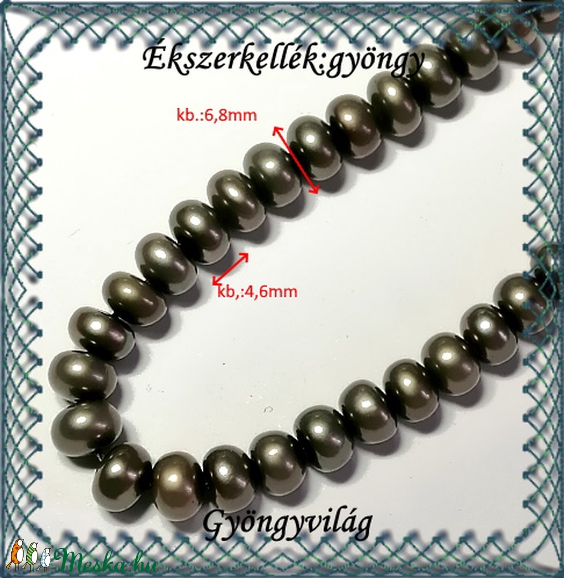Ékszerkellék: igazgyöngy fűzér GYI-08 4,6mm barna - kellékek & szerszámok - gyöngyfűzés kellékek - igazgyöngy - Meska.hu Ékszerkellék: igazgyöngy fűzér GYI-08 4,6mm barna - kellékek & szerszámok - gyöngyfűzés kellékek - igazgyöngy - Meska.hu