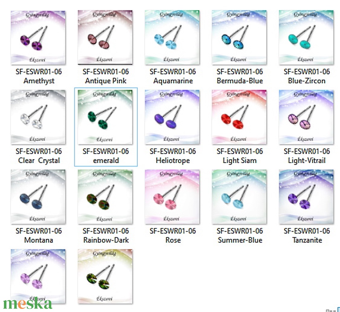 Fülbevalók: Swarovski rivoli, 925-ös sterling ezüst SFE-SWF01 több színben - ékszer - fülbevaló - pötty fülbevaló - Meska.hu Fülbevalók: Swarovski rivoli, 925-ös sterling ezüst SFE-SWF01 több színben - ékszer - fülbevaló - pötty fülbevaló - Meska.hu