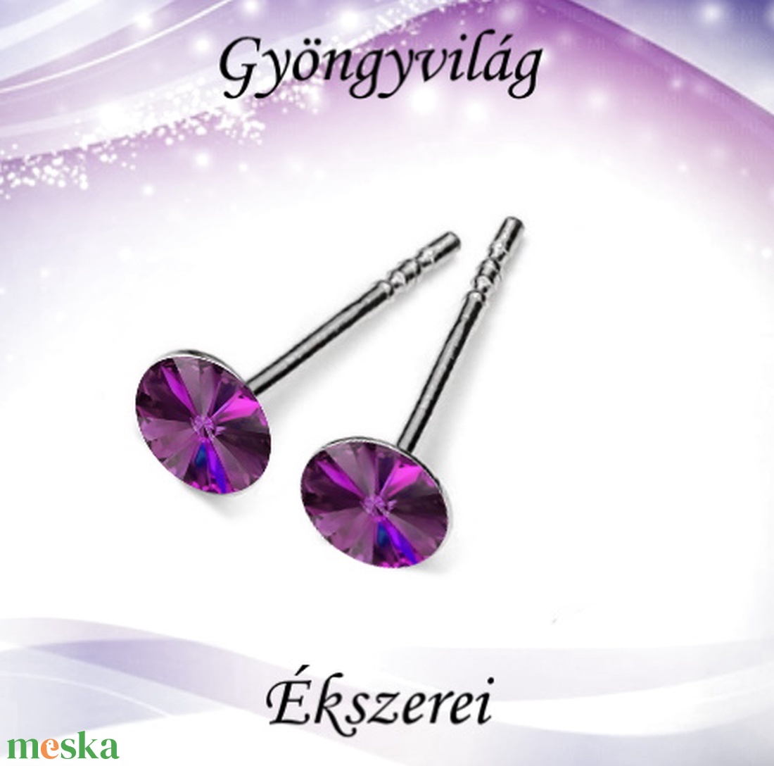 Fülbevalók: Swarovski rivoli, 925-ös sterling ezüst SFE-SWF01 több színben - ékszer - fülbevaló - pötty fülbevaló - Meska.hu Fülbevalók: Swarovski rivoli, 925-ös sterling ezüst SFE-SWF01 több színben - ékszer - fülbevaló - pötty fülbevaló - Meska.hu