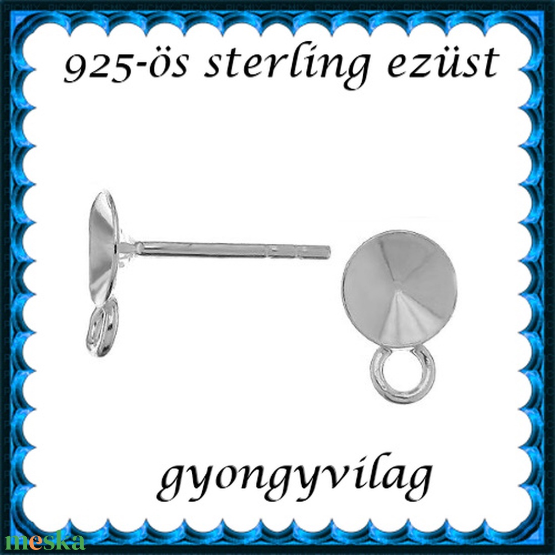 925-ös sterling ezüst ékszerkellék: fülbevaló kapocs, bedugós EFK B 55-6 - kellékek & szerszámok - ékszerkellék - fülbevaló kapocs - Meska.hu 925-ös sterling ezüst ékszerkellék: fülbevaló kapocs, bedugós EFK B 55-6 - kellékek & szerszámok - ékszerkellék - fülbevaló kapocs - Meska.hu