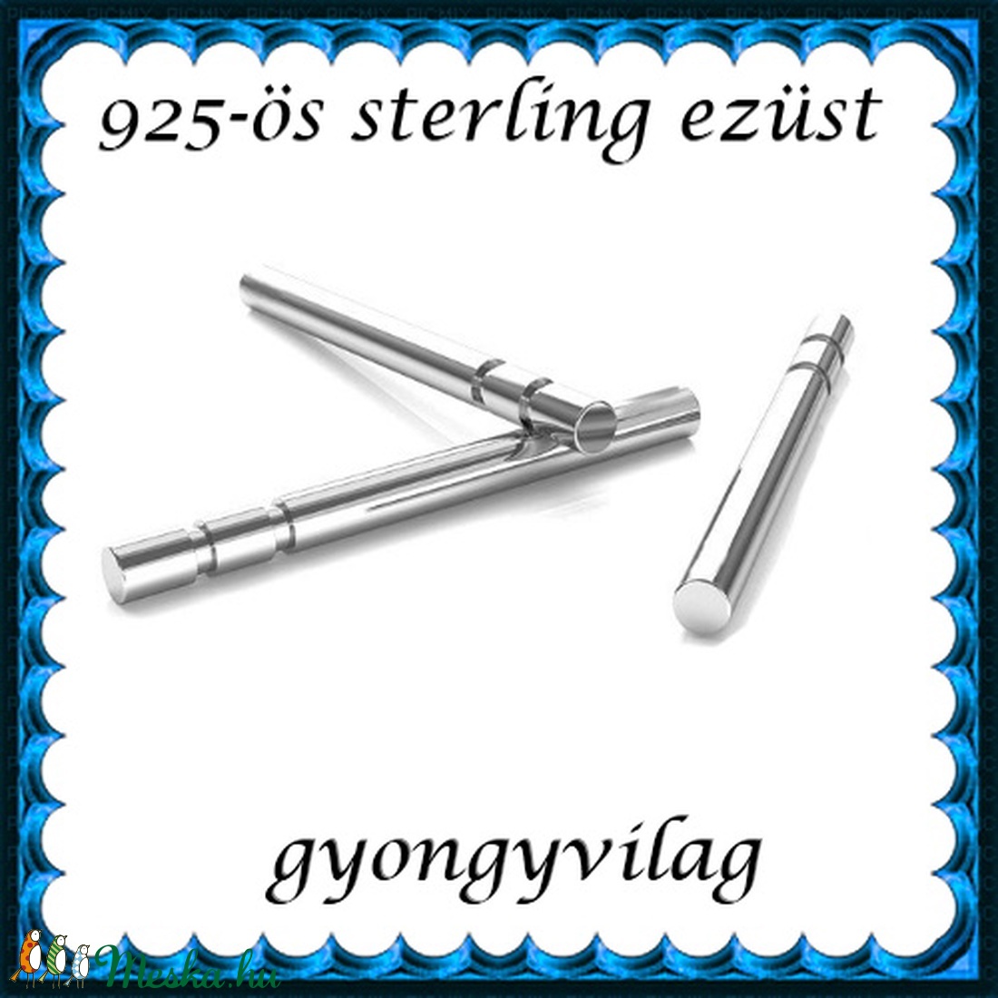 925-ös ezüst fülbevaló kapocs EFK B 40-13 - gyöngy, ékszerkellék - egyéb alkatrész - Meska.hu 925-ös ezüst fülbevaló kapocs EFK B 40-13 - gyöngy, ékszerkellék - egyéb alkatrész - Meska.hu