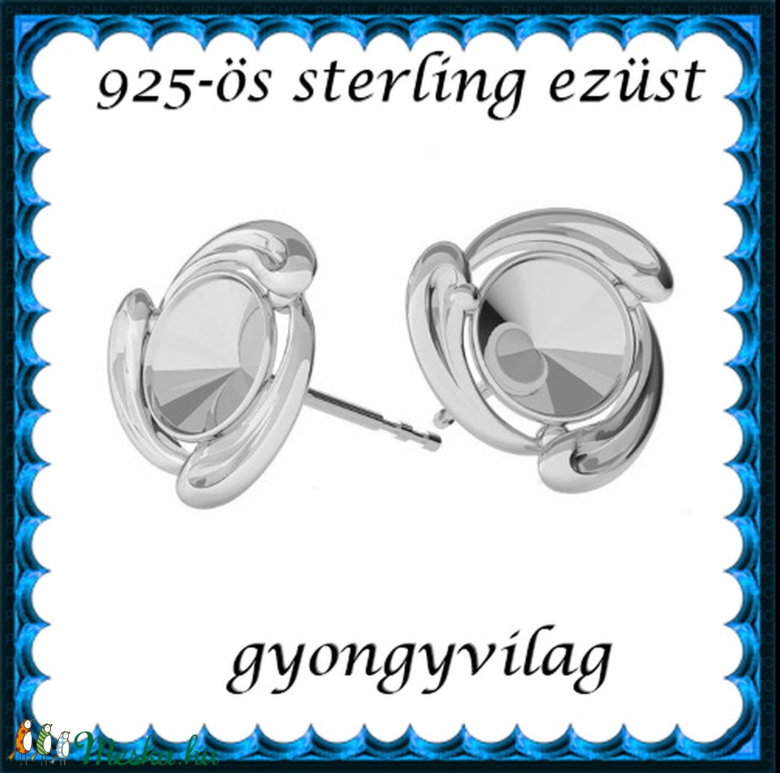 925-ös ezüst fülbevaló kapocs EFK B 56 - gyöngy, ékszerkellék - egyéb alkatrész - Meska.hu 925-ös ezüst fülbevaló kapocs EFK B 56 - gyöngy, ékszerkellék - egyéb alkatrész - Meska.hu