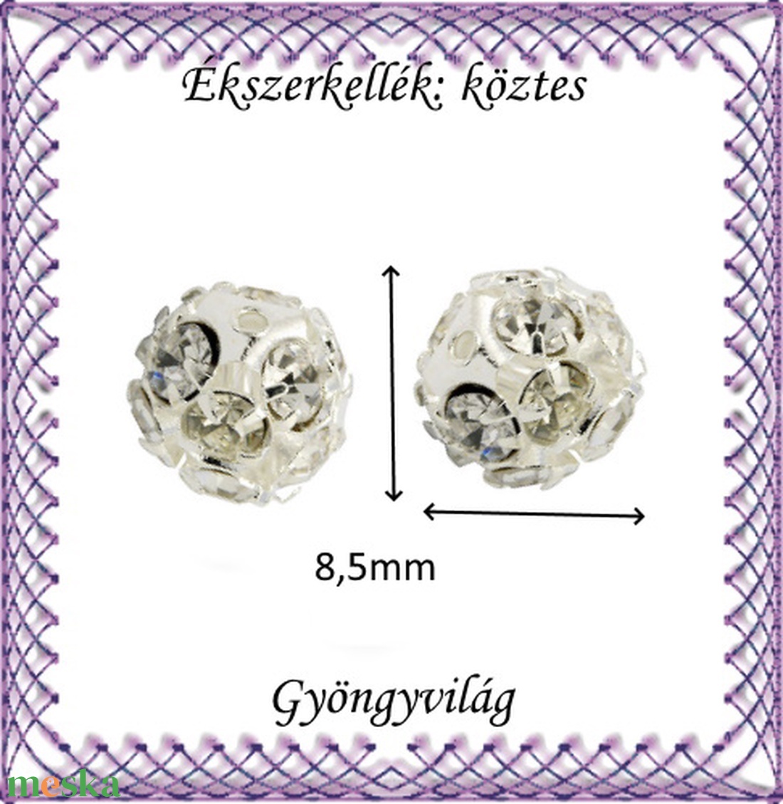 Ékszerkellék: köztes / díszítőelem / gyöngy BKÖ 1S 36-8,5e clear 4db/csomag - kellékek & szerszámok - gyöngyfűzés kellékek - fém köztesek - Meska.hu Ékszerkellék: köztes / díszítőelem / gyöngy BKÖ 1S 36-8,5e clear 4db/csomag - kellékek & szerszámok - gyöngyfűzés kellékek - fém köztesek - Meska.hu