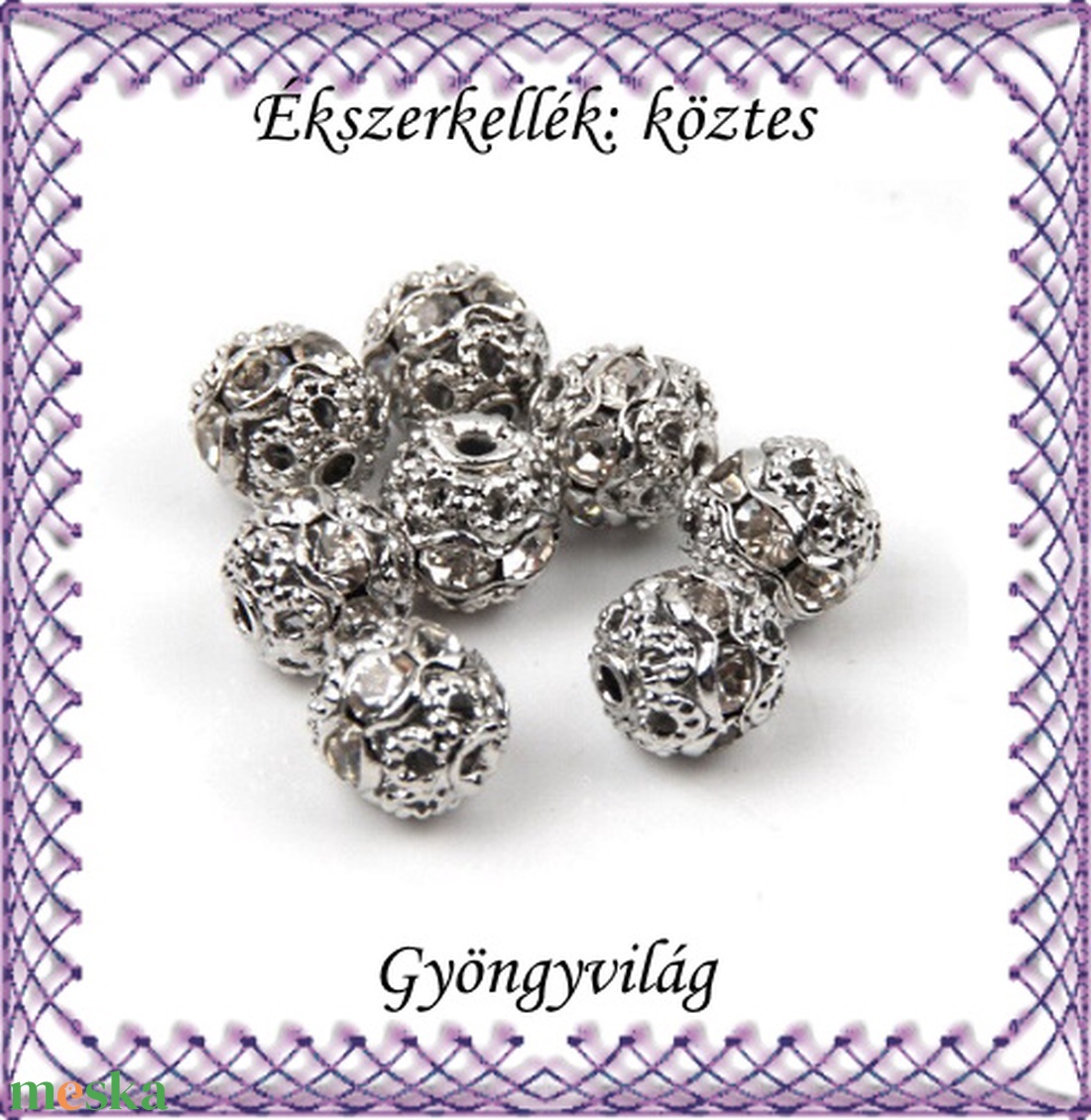 Ékszerkellék: köztes / díszítőelem / gyöngy BKÖ 1S 37-6r crystal 5db/csomag - kellékek & szerszámok - gyöngyfűzés kellékek - fém köztesek - Meska.hu Ékszerkellék: köztes / díszítőelem / gyöngy BKÖ 1S 37-6r crystal 5db/csomag - kellékek & szerszámok - gyöngyfűzés kellékek - fém köztesek - Meska.hu