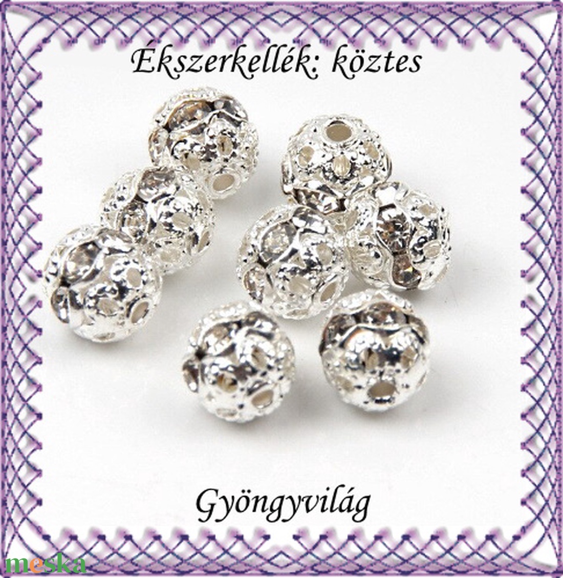 Ékszerkellék: köztes / díszítőelem / gyöngy BKÖ 1S 37-6e crystal 5db/csomag - kellékek & szerszámok - gyöngyfűzés kellékek - fém köztesek - Meska.hu Ékszerkellék: köztes / díszítőelem / gyöngy BKÖ 1S 37-6e crystal 5db/csomag - kellékek & szerszámok - gyöngyfűzés kellékek - fém köztesek - Meska.hu