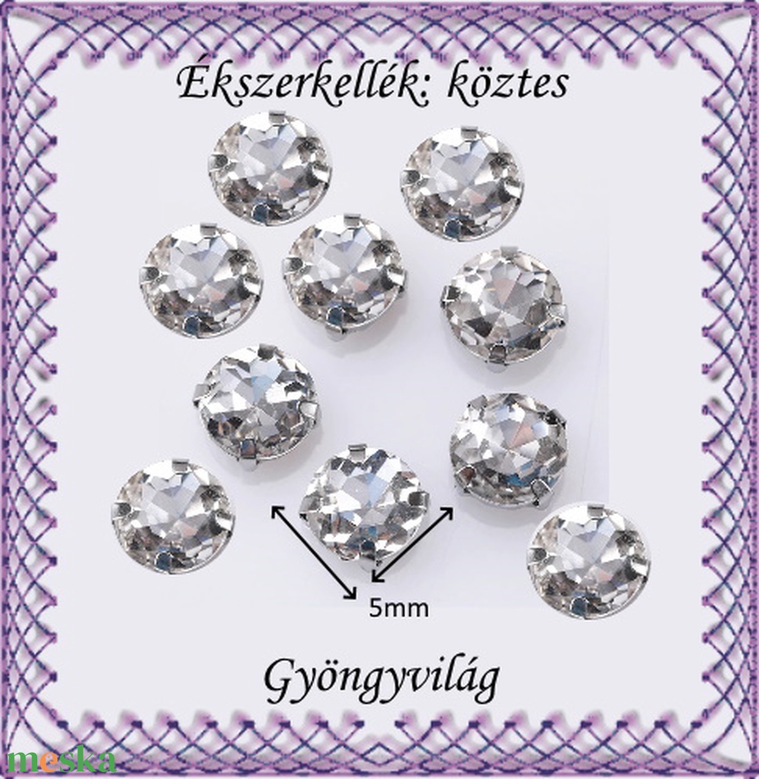 Ékszerkellék: köztes / díszítőelem / gyöngy BKÖ 2S 09-5 15db/csomag - kellékek & szerszámok - gyöngyfűzés kellékek - fém köztesek - Meska.hu Ékszerkellék: köztes / díszítőelem / gyöngy BKÖ 2S 09-5 15db/csomag - kellékek & szerszámok - gyöngyfűzés kellékek - fém köztesek - Meska.hu
