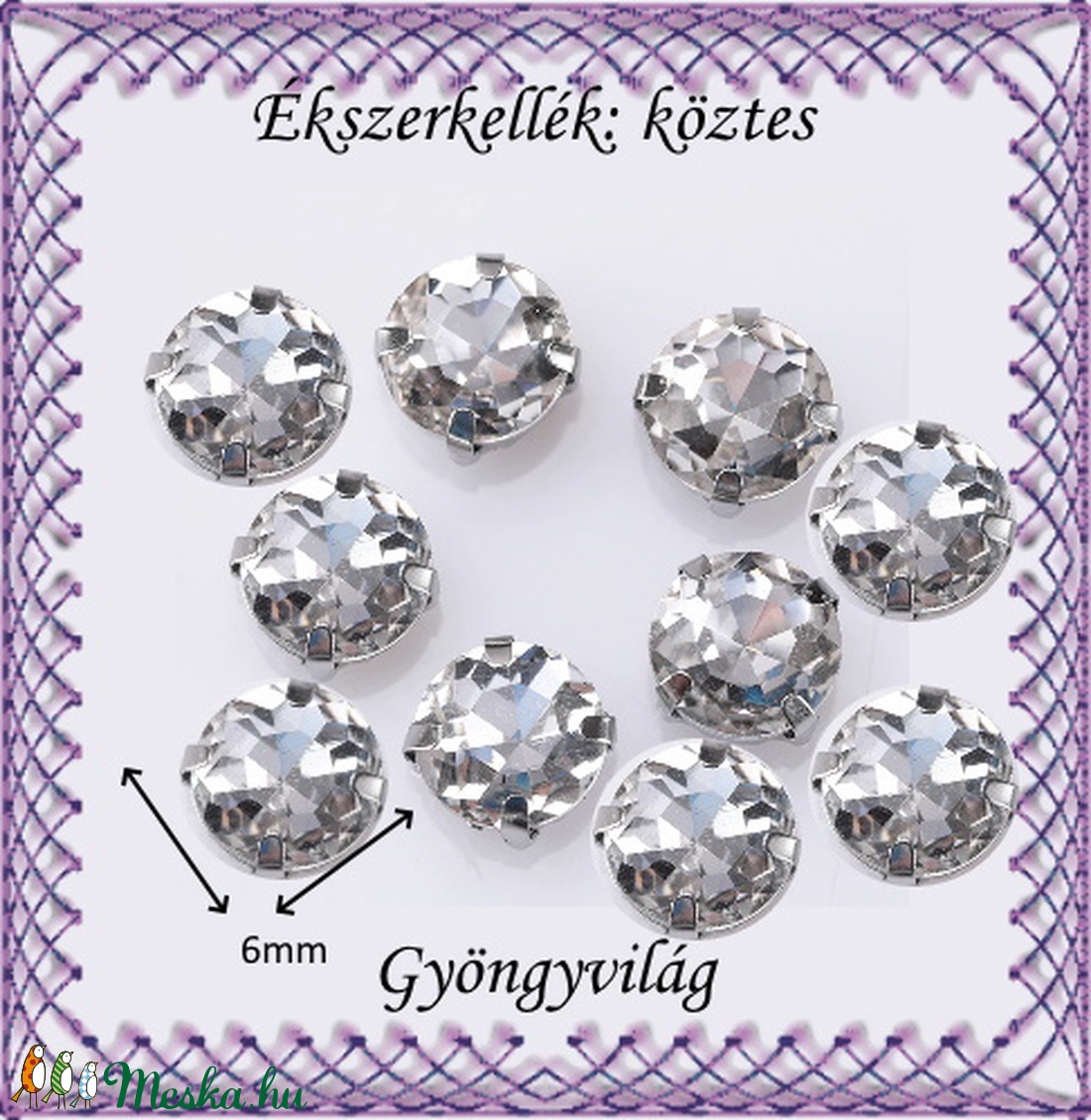 Ékszerkellék: köztes / díszítőelem / gyöngy BKÖ 2S 09-6 10db/csomag - kellékek & szerszámok - gyöngyfűzés kellékek - fém köztesek - Meska.hu Ékszerkellék: köztes / díszítőelem / gyöngy BKÖ 2S 09-6 10db/csomag - kellékek & szerszámok - gyöngyfűzés kellékek - fém köztesek - Meska.hu