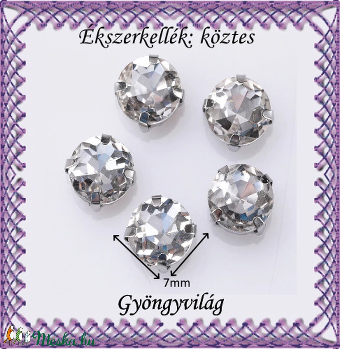 Ékszerkellék: köztes / díszítőelem / gyöngy BKÖ 2S 09-7 10db/csomag - kellékek & szerszámok - gyöngyfűzés kellékek - fém köztesek - Meska.hu Ékszerkellék: köztes / díszítőelem / gyöngy BKÖ 2S 09-7 10db/csomag - kellékek & szerszámok - gyöngyfűzés kellékek - fém köztesek - Meska.hu