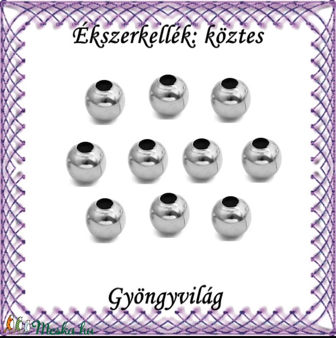 Ékszerkellék: köztes / díszítőelem / gyöngy BKÖ 1S 05-8r 20db/csomag - kellékek & szerszámok - gyöngyfűzés kellékek - fém köztesek - Meska.hu Ékszerkellék: köztes / díszítőelem / gyöngy BKÖ 1S 05-8r 20db/csomag - kellékek & szerszámok - gyöngyfűzés kellékek - fém köztesek - Meska.hu