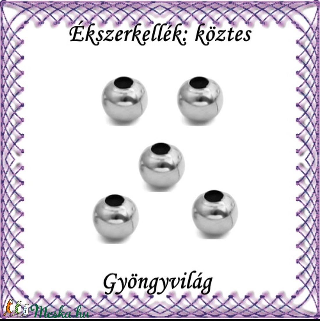 Ékszerkellék: köztes / díszítőelem / gyöngy BKÖ 1S 05-10r 10db/csomag - kellékek & szerszámok - gyöngyfűzés kellékek - fém köztesek - Meska.hu Ékszerkellék: köztes / díszítőelem / gyöngy BKÖ 1S 05-10r 10db/csomag - kellékek & szerszámok - gyöngyfűzés kellékek - fém köztesek - Meska.hu