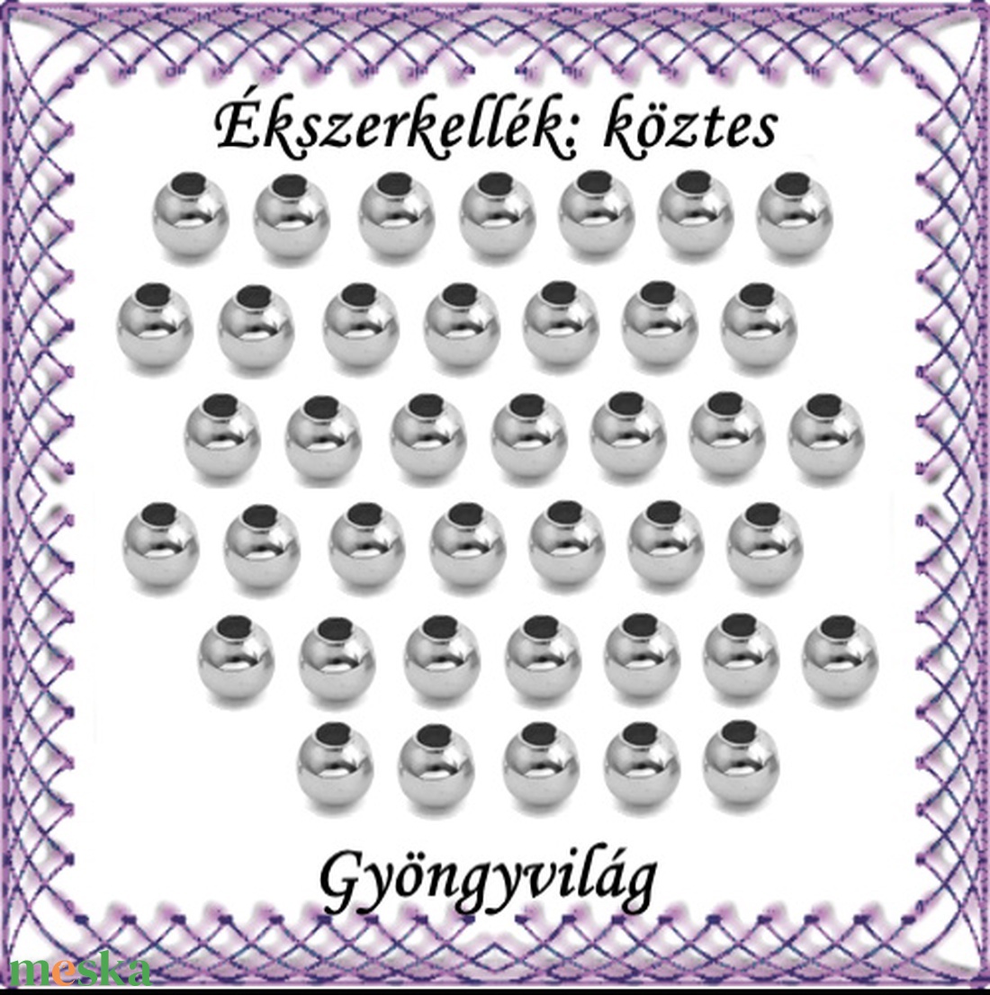 Ékszerkellék: köztes / díszítőelem / gyöngy BKÖ 1S 05-4r 50db/csomag - kellékek & szerszámok - gyöngyfűzés kellékek - fém köztesek - Meska.hu Ékszerkellék: köztes / díszítőelem / gyöngy BKÖ 1S 05-4r 50db/csomag - kellékek & szerszámok - gyöngyfűzés kellékek - fém köztesek - Meska.hu
