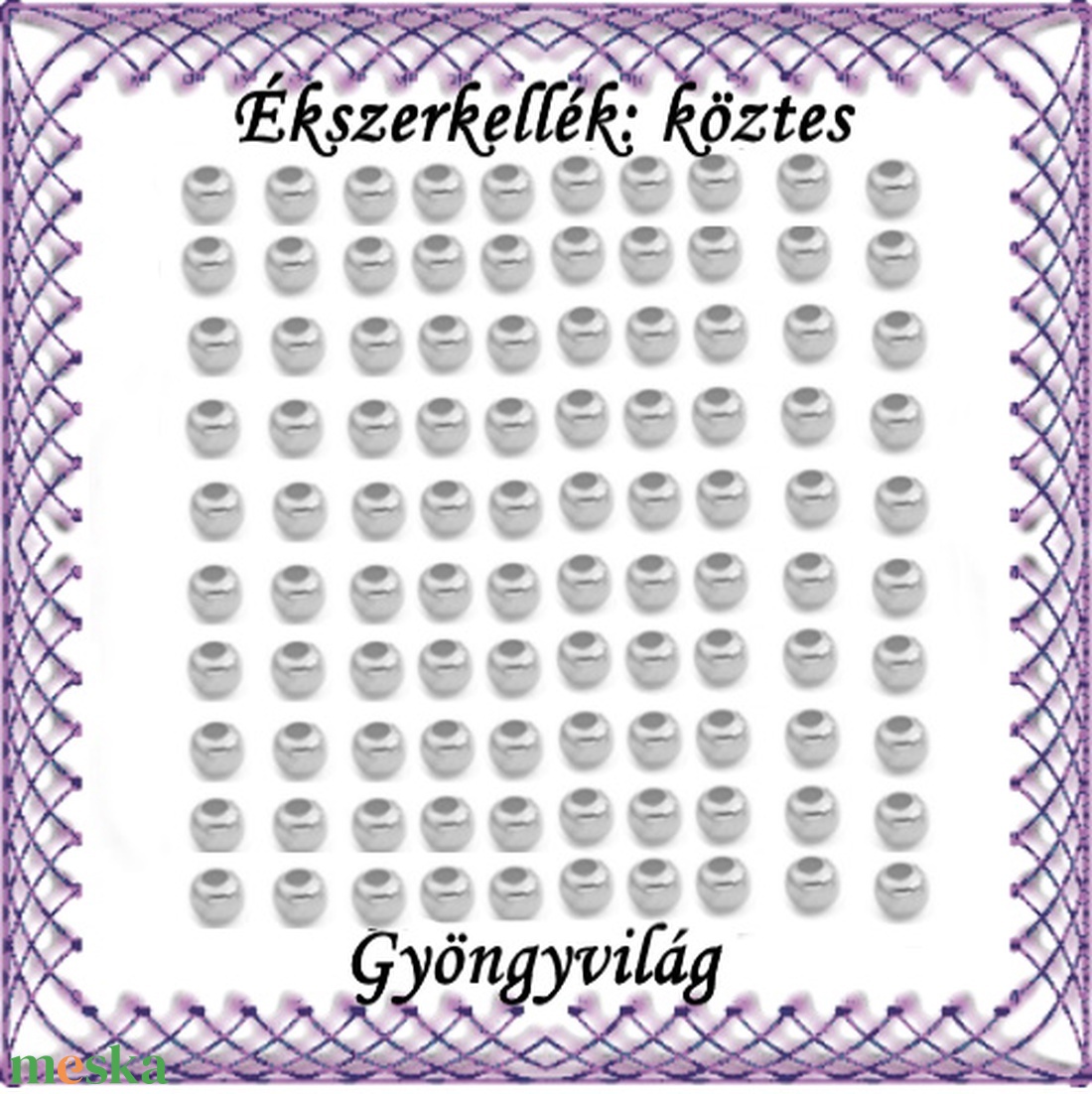 Ékszerkellék: köztes / díszítőelem / gyöngy BKÖ 1S 05-2e 100db/csomag - kellékek & szerszámok - gyöngyfűzés kellékek - fém köztesek - Meska.hu Ékszerkellék: köztes / díszítőelem / gyöngy BKÖ 1S 05-2e 100db/csomag - kellékek & szerszámok - gyöngyfűzés kellékek - fém köztesek - Meska.hu