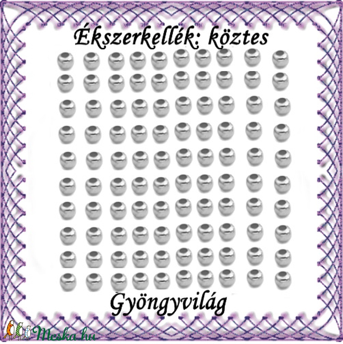 Ékszerkellék: köztes / díszítőelem / gyöngy BKÖ 1S 05-2r 100db/csomag - gyöngy, ékszerkellék - fém köztesek - Meska.hu Ékszerkellék: köztes / díszítőelem / gyöngy BKÖ 1S 05-2r 100db/csomag - gyöngy, ékszerkellék - fém köztesek - Meska.hu