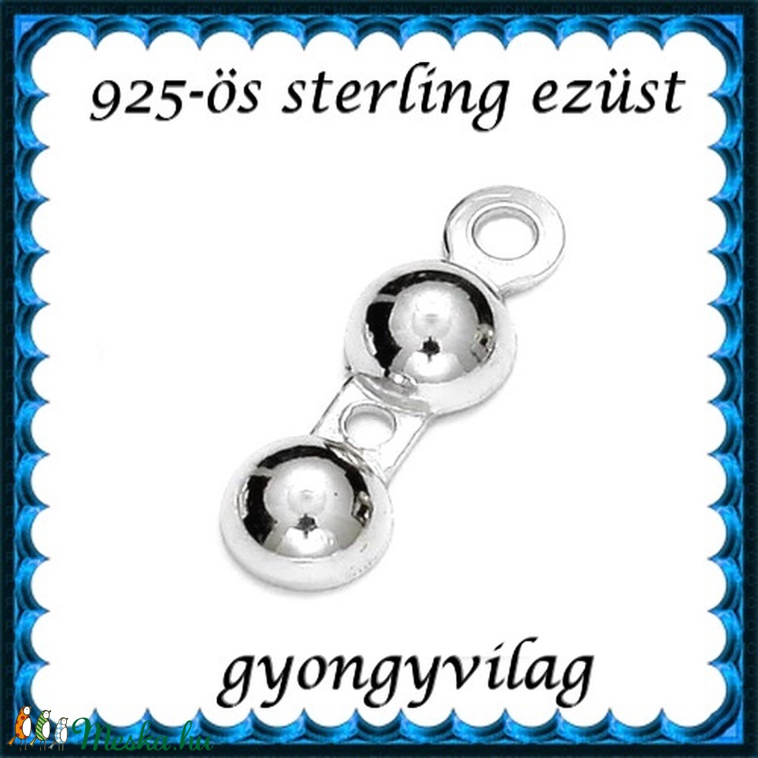 925-ös ezüst csomótakaró ECST 06-4e - kellékek & szerszámok - gyöngyfűzés kellékek - egyéb alkatrész - Meska.hu