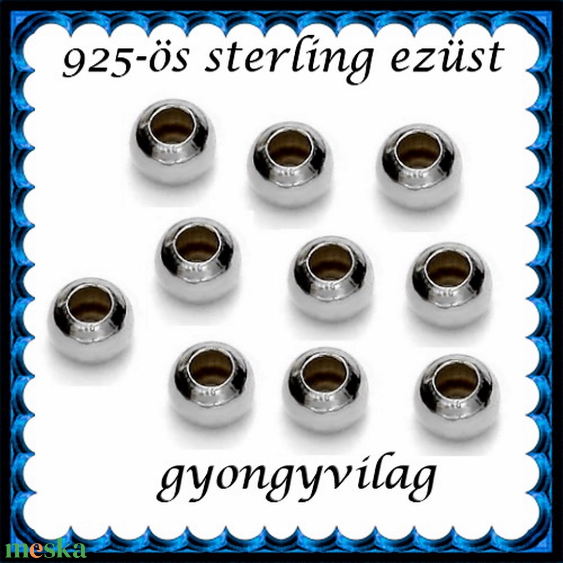 925-ös ezüst köztes / gyöngy / dísz EKÖ 10-1,8r - gyöngy, ékszerkellék - fém köztesek - Meska.hu 925-ös ezüst köztes / gyöngy / dísz EKÖ 10-1,8r - gyöngy, ékszerkellék - fém köztesek - Meska.hu