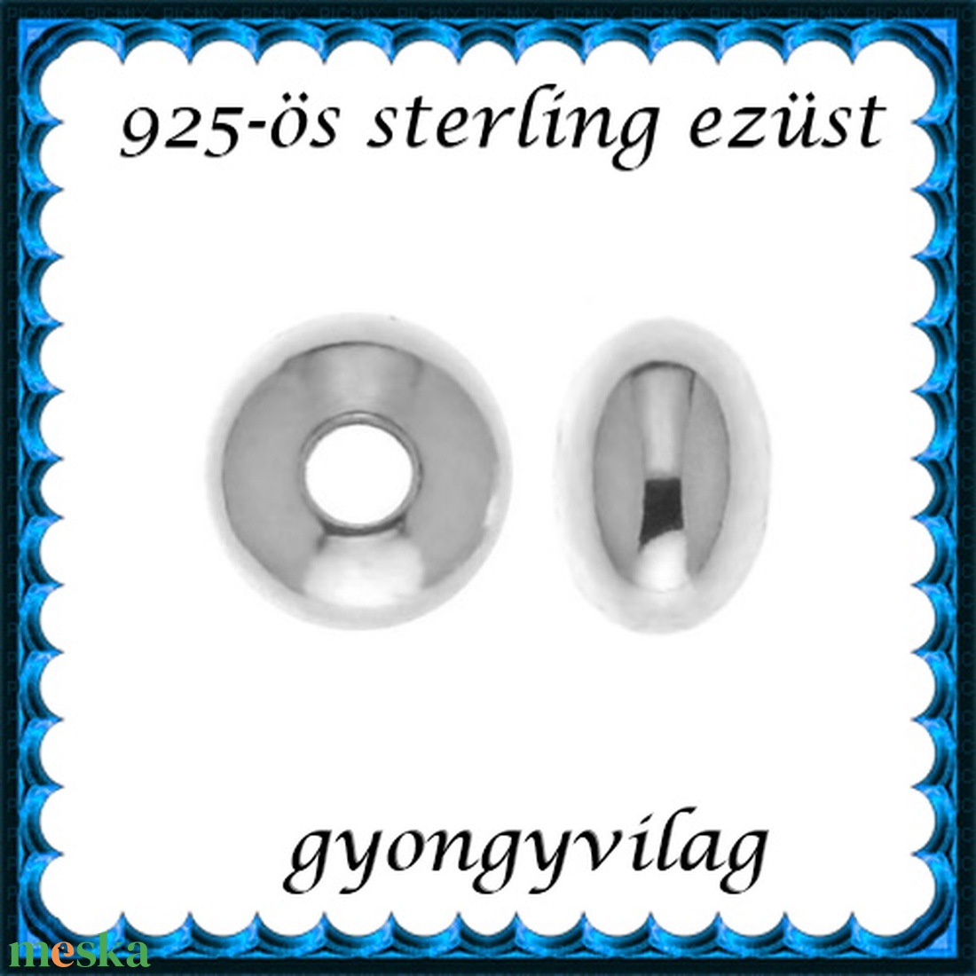 925-ös sterling ezüst ékszerkellék: köztes/gyöngy/díszitőelem EKÖ 09-4 2db/csomag - kellékek & szerszámok - gyöngyfűzés kellékek - fém köztesek - Meska.hu 925-ös sterling ezüst ékszerkellék: köztes/gyöngy/díszitőelem EKÖ 09-4 2db/csomag - kellékek & szerszámok - gyöngyfűzés kellékek - fém köztesek - Meska.hu